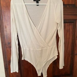 White crossbody body suit